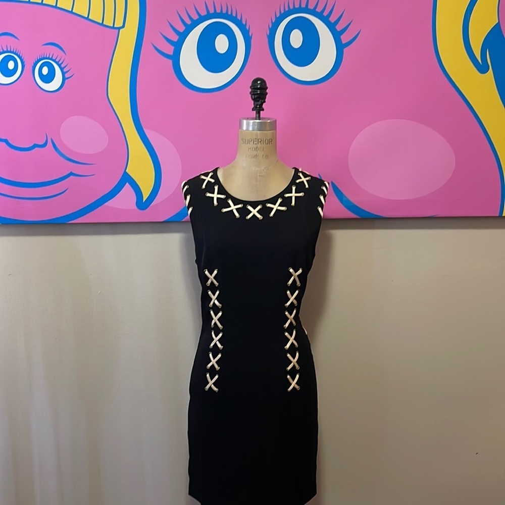 Moschino Cheap Chic Lace Up Corset Dress